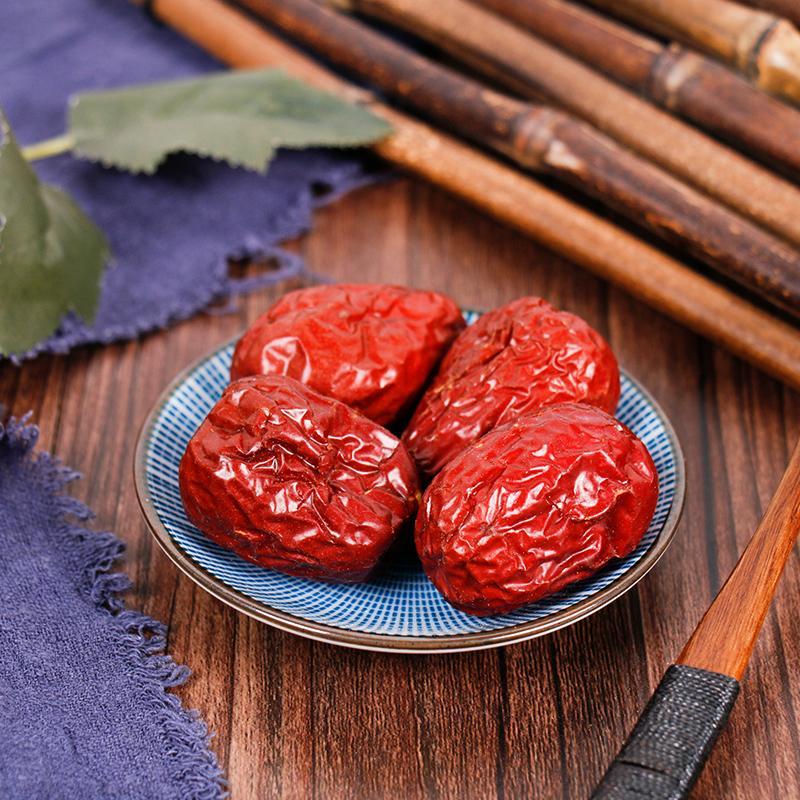 100g Hong Zao 红枣, Da Zao, Fructus Jujubae, Chinese Date, Xin Jiang Qiang Zao-[Chinese Herbs Online]-[chinese herbs shop near me]-[Traditional Chinese Medicine TCM]-[chinese herbalist]-Find Chinese Herb™