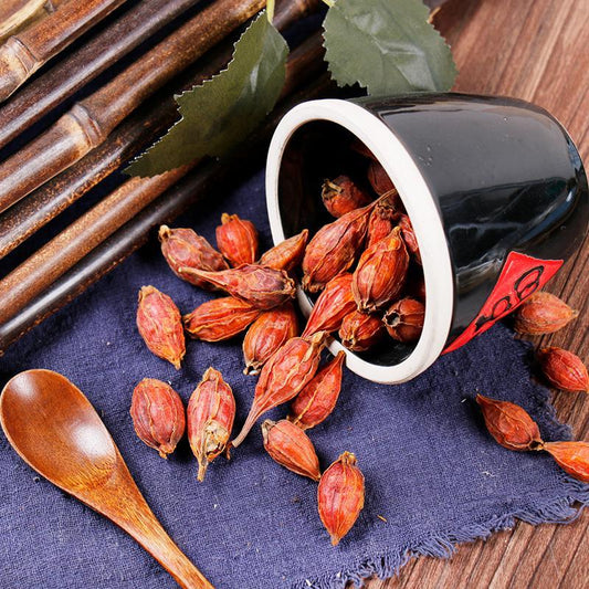100g Zhi Zi 梔子, Shan Zhi, Fructus Gardeniae, Cape Jasmine Fruit-[Chinese Herbs Online]-[chinese herbs shop near me]-[Traditional Chinese Medicine TCM]-[chinese herbalist]-Find Chinese Herb™