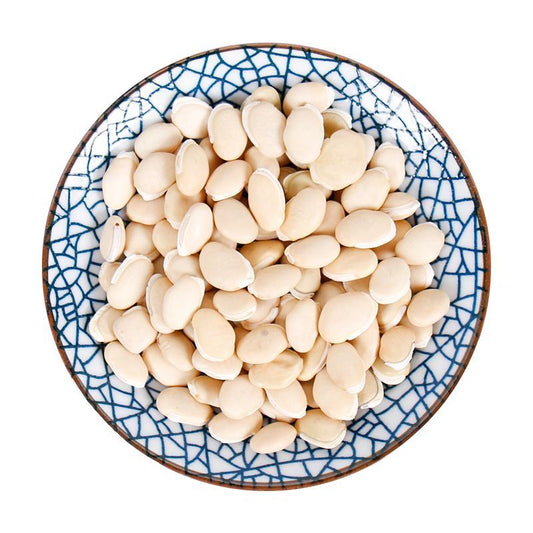 500g Bai Bian Dou 白扁豆, White Lablab Bean, White Hyacinth Bean, Semen Lablab Album-[Chinese Herbs Online]-[chinese herbs shop near me]-[Traditional Chinese Medicine TCM]-[chinese herbalist]-Find Chinese Herb™