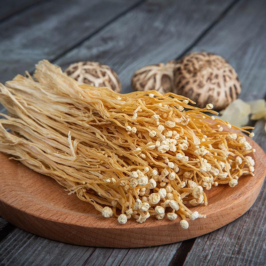 500g Jin Zhen Gu 金针菇, Enokitake, Flammulina Velutipes-[Chinese Herbs Online]-[chinese herbs shop near me]-[Traditional Chinese Medicine TCM]-[chinese herbalist]-Find Chinese Herb™