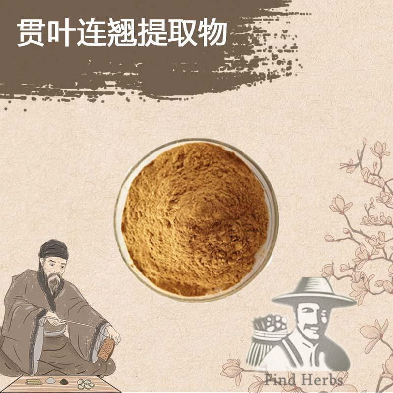 Extract Powder Guan Ye Lian Qiao 貫葉連翹, Common St.John's Wort Herb, Herba Hypericum Perforatum-[Chinese Herbs Online]-[chinese herbs shop near me]-[Traditional Chinese Medicine TCM]-[chinese herbalist]-Find Chinese Herb™